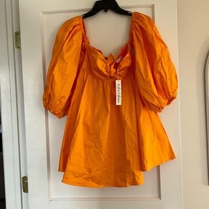 For love and Lemons orange dress